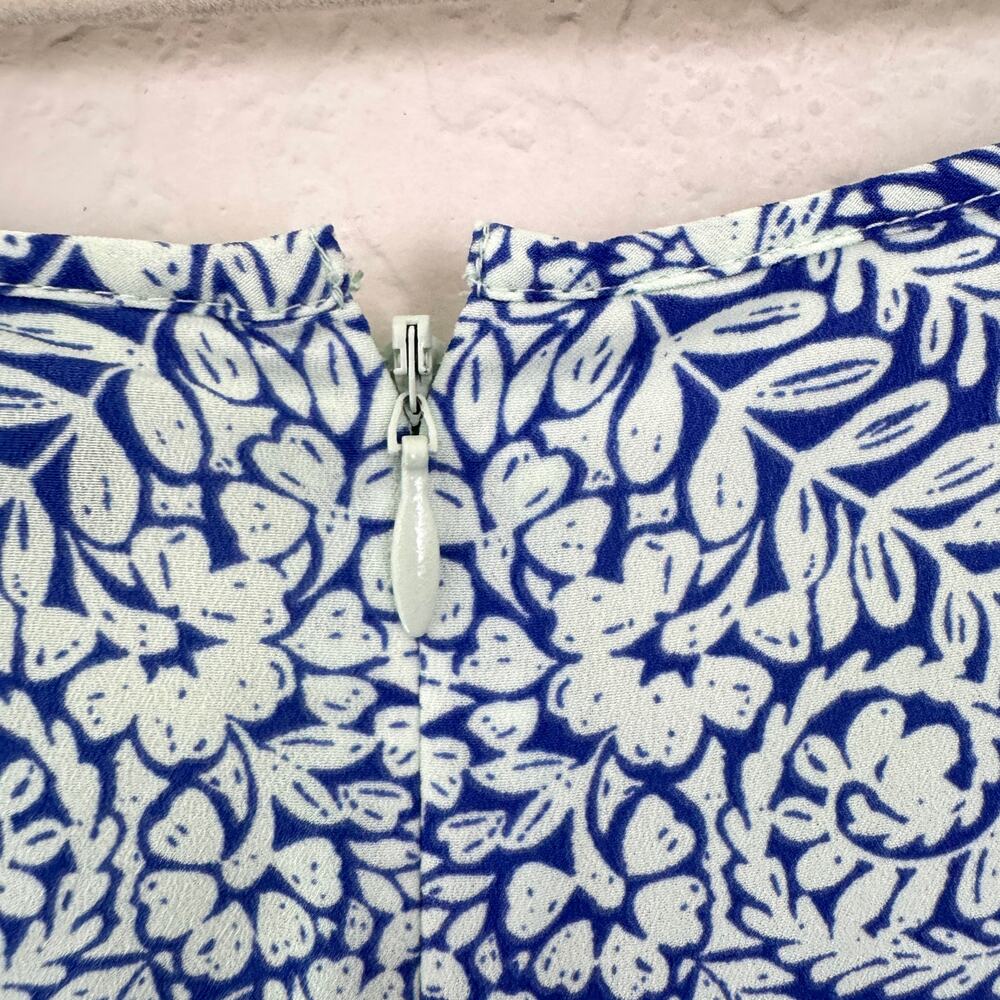 Talbots Womens Sleeveless Maxi Dress Size 8 Chiffon Flowy Floral Paisley Blue - Picture 6 of 8
